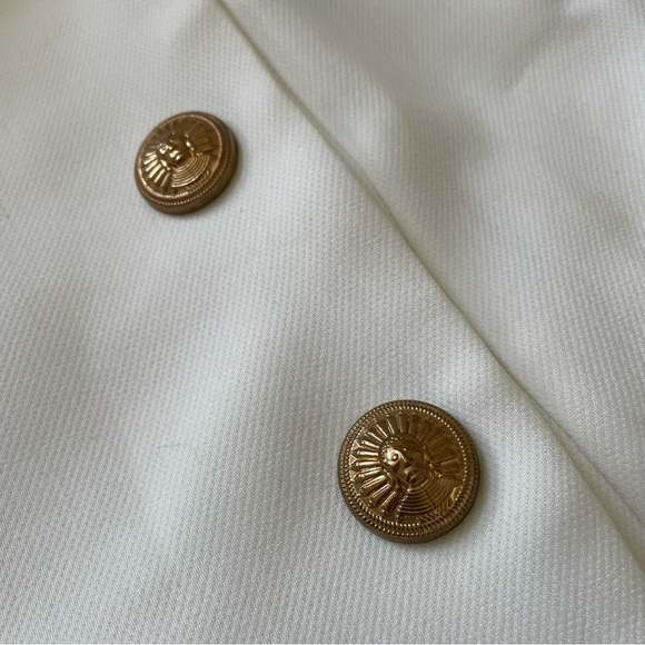 ELLIATT White Blazer Double Breast Mini Dress Halter Neck Backless Dress Size L - Picture 6 of 8